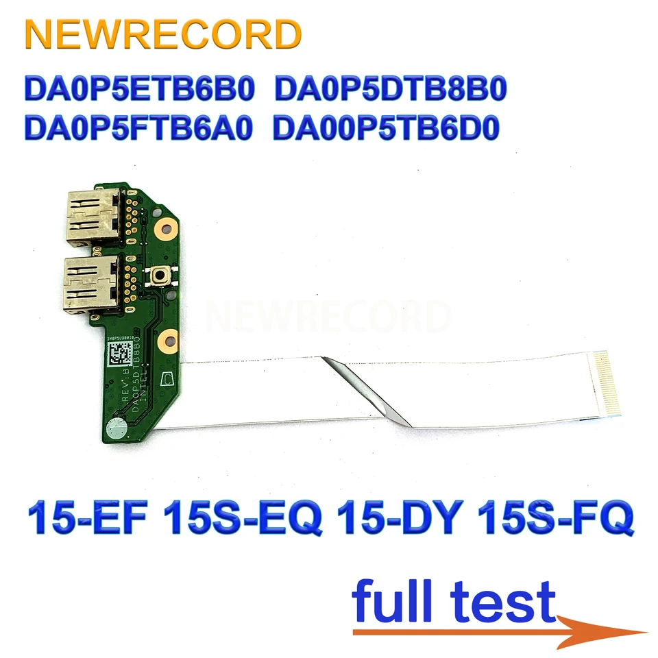 PLACA PCB CON 2 CONECTORES USB BOTON POWER HP 15S-FQ / 15S-FQxxx Series