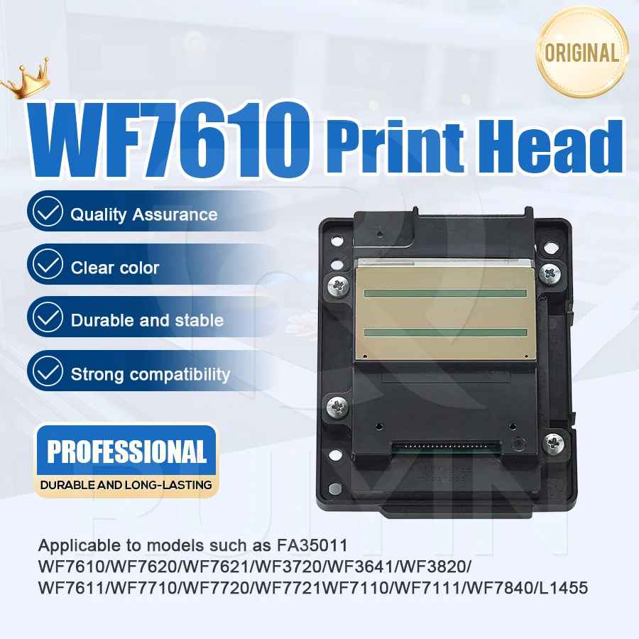 Epson WF-7610 프린트 헤드 WF7611 WF7620 WF7710 WF7720 WF7110 WF7210 L1455 프린터와 호환 가능 고품질 교체품
