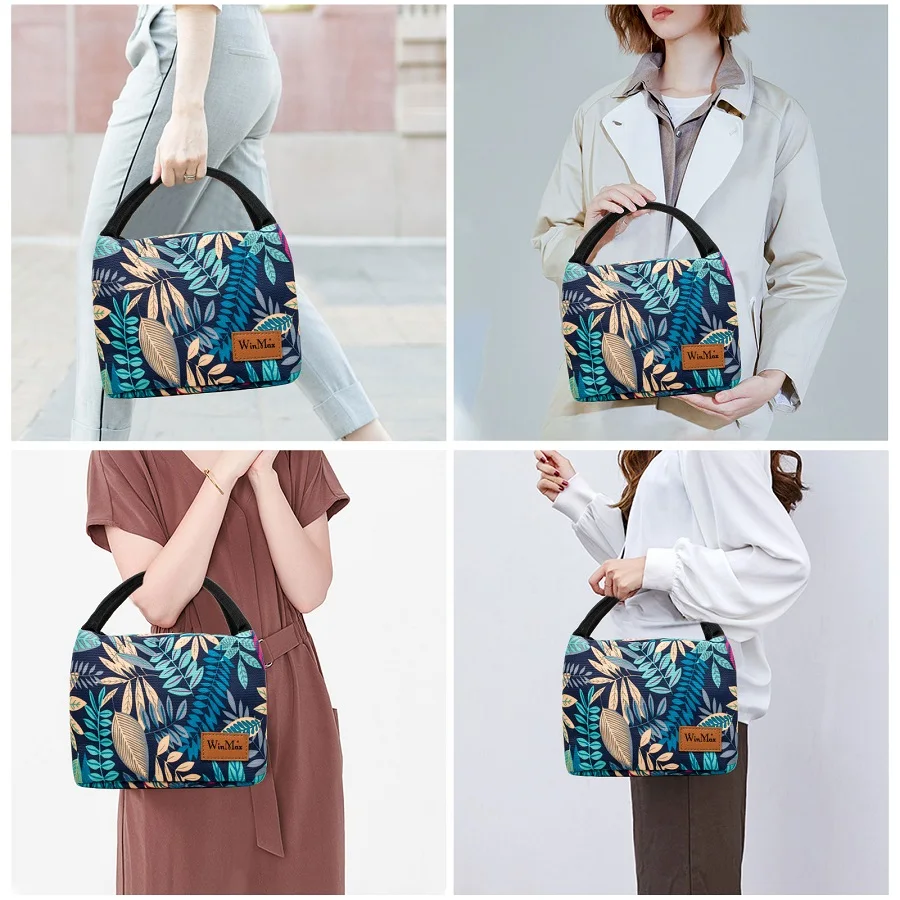 Lunch Box Thermal Bag Portable Waterproof Durable Wide Opening Suitable for Women's Work or Family Picnics