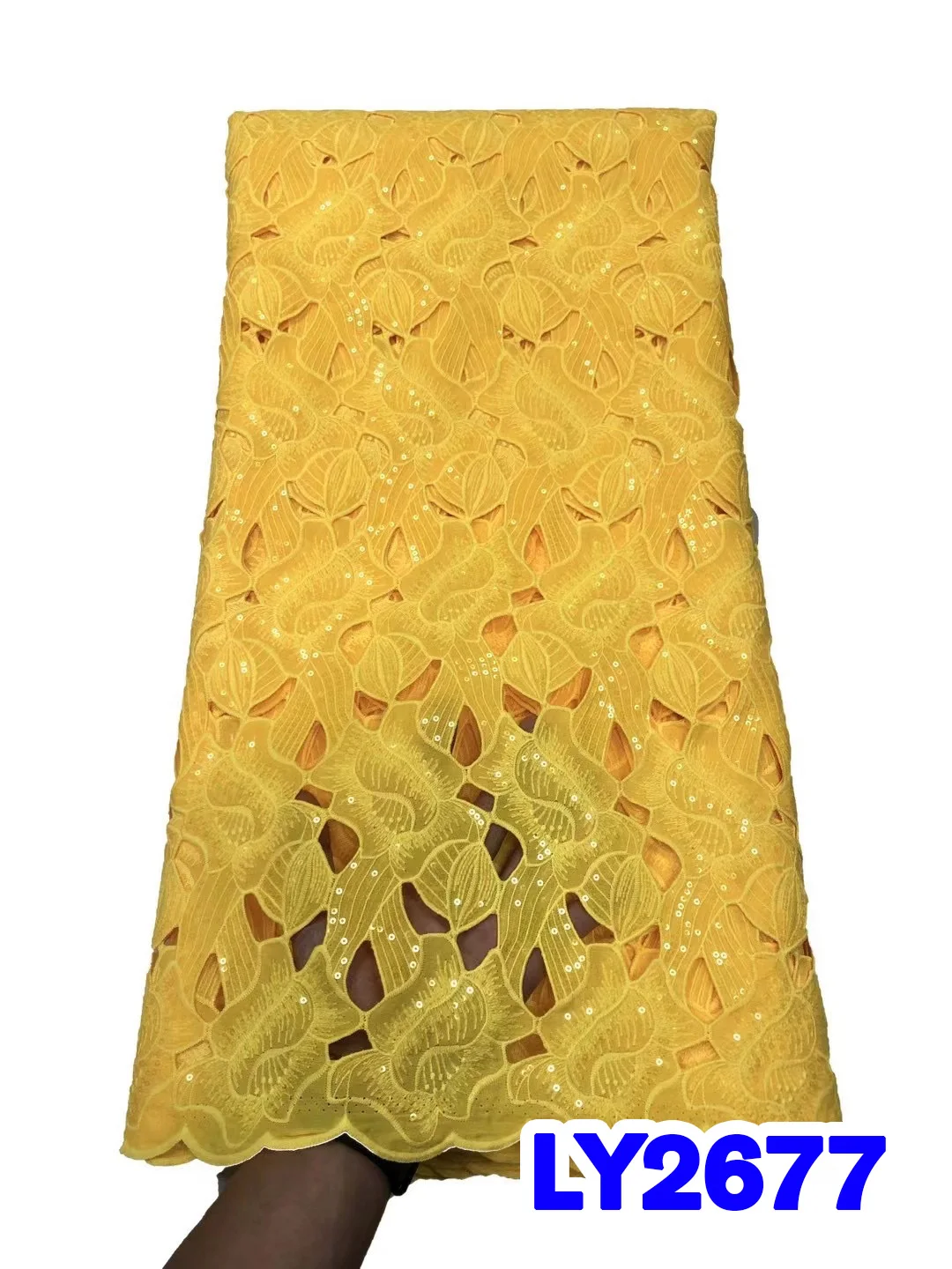

Latest Exquisite Design African Velvet Lace Cord Fabric 2023 High Quality 5 Yards Nigerian Sequin Mesh Fabric For Sewing PL367-1