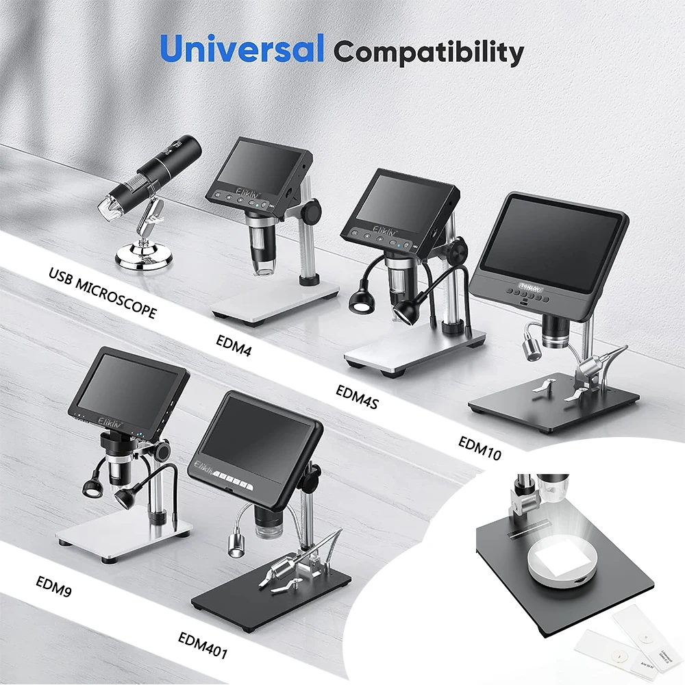 Universal Microscope Bottom Light Transmitted LED Light Stage Holder Adjustable Lamp Illumination for USB LCD Microscope 6