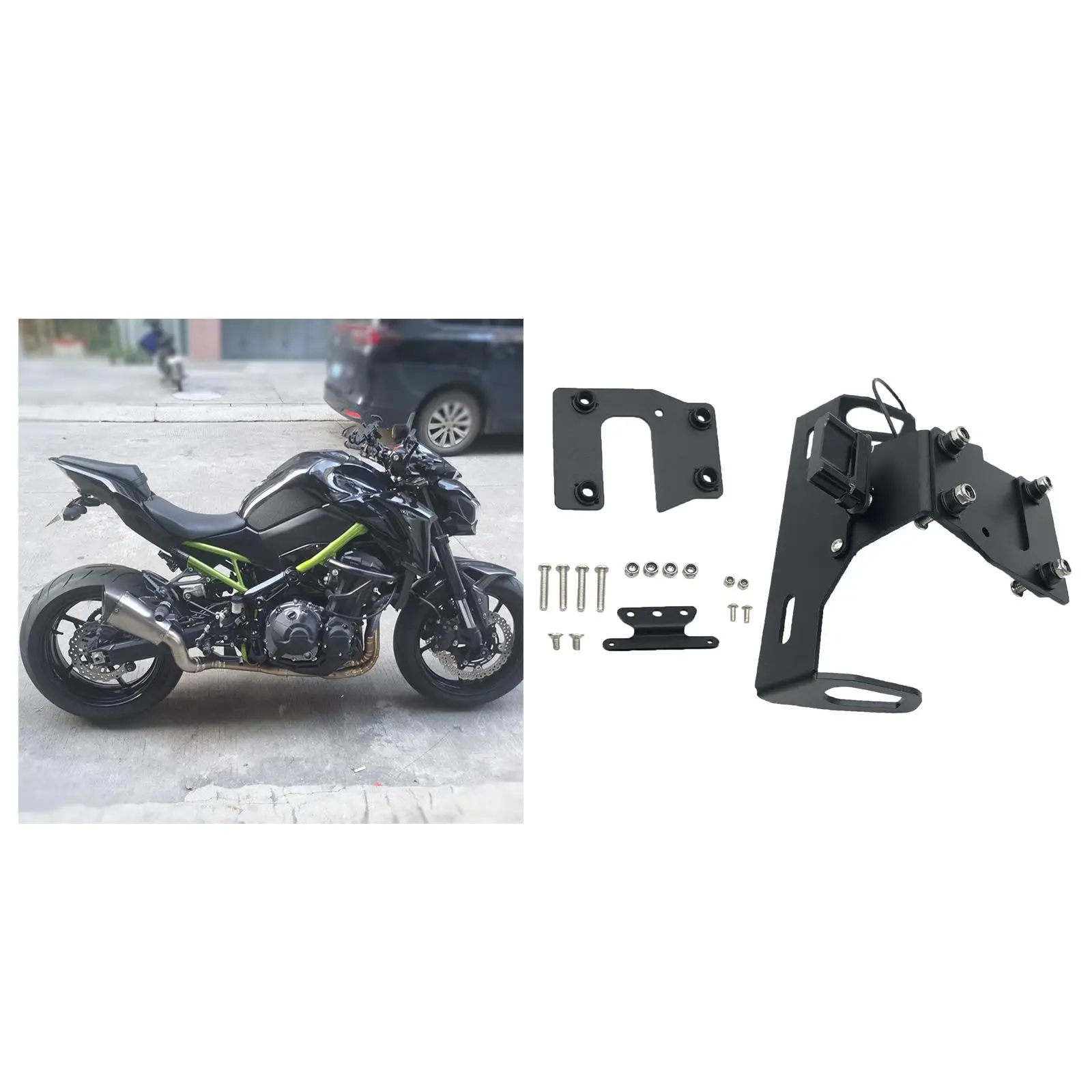 

Держатель рамы номерного знака KAWASAKI Z900 17-20 CNC алюминий