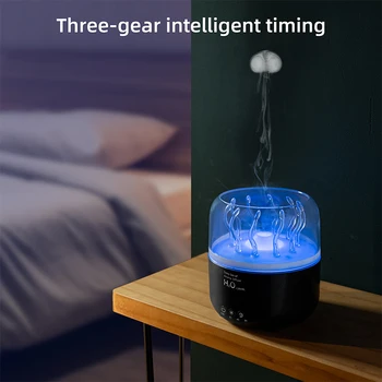 Deep Sea Elf USB Air Humidifier with Aromatherapy Essential Oil Diffuser 7 Colors Changing Light Seaweed Design Swing Arm 1