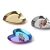 Heart Shape Golden Storage Tray Home Decoration Accessories Metal Jewelry Display Plate Iron Fruit Plate For Kitchen Orgainzer 1