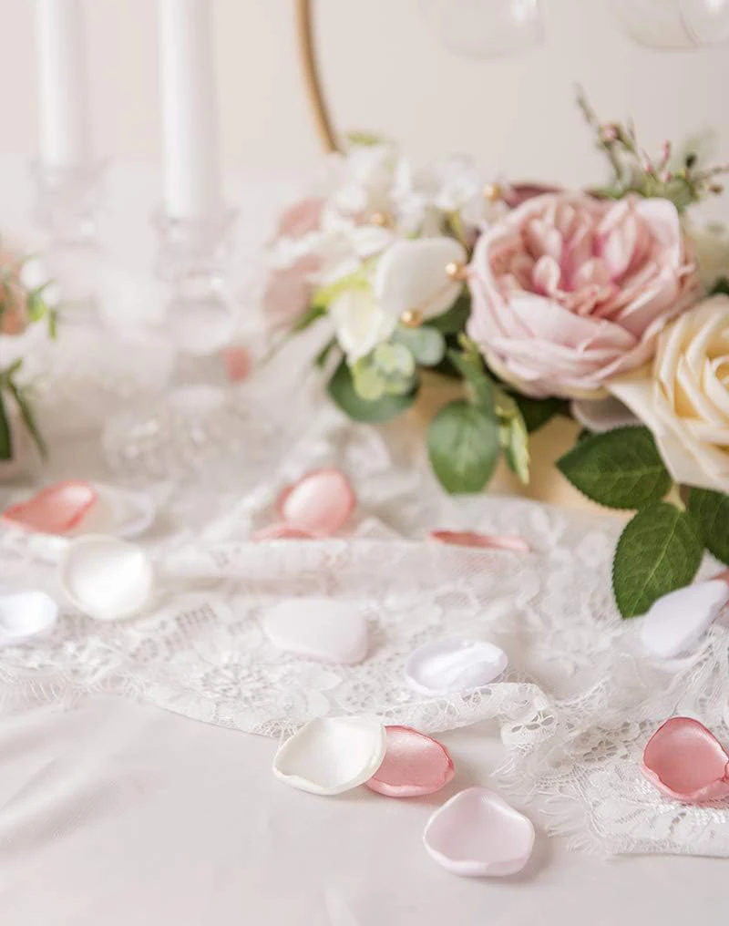 Silk Satin Rose Petals Handmade Artifical Flowers Wedding Accessories Party Decoration 100pcs/bag