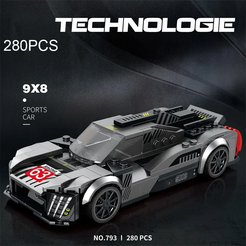 

280PCS Sports Car Building Blocks City Racing Assemble Toys Champion Supercar Model Bricks Ornaments Children's Christmas Gifts