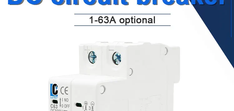 Description Picture 3 of itemDC Circuit Breaker Solar Panels Overload Protection Switch 500VC63 6A/10A/16A/20A/25A/32A/40A/50A/63A DIN Rail Automatic Breaker
