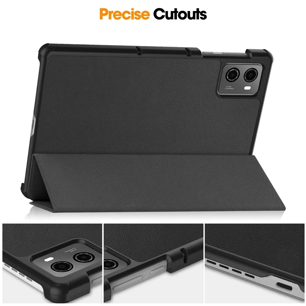 Premium Smart Cover - Elegant Folding Folio Stand with PU Leather Finish