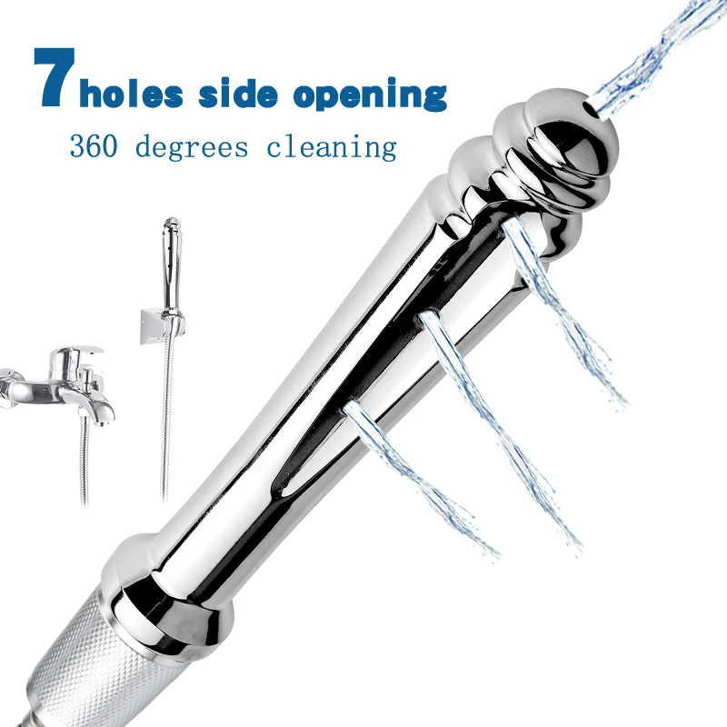7 Holes Side Opening Enema Bidet Anal Douche Shower Cleaning Enemator Metal Anal Cleaner Bathroom Accessories 3