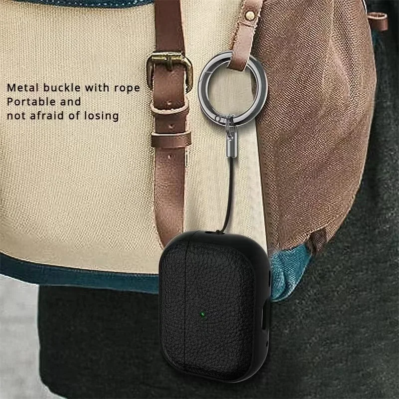 Luxus Ledertasche für Airpods Pro 1. 2. Generation Hülle Airpods 4 3 2 1 Business Wireless Bluetooth Kopfhörer Box Schutzhülle – Detail 4