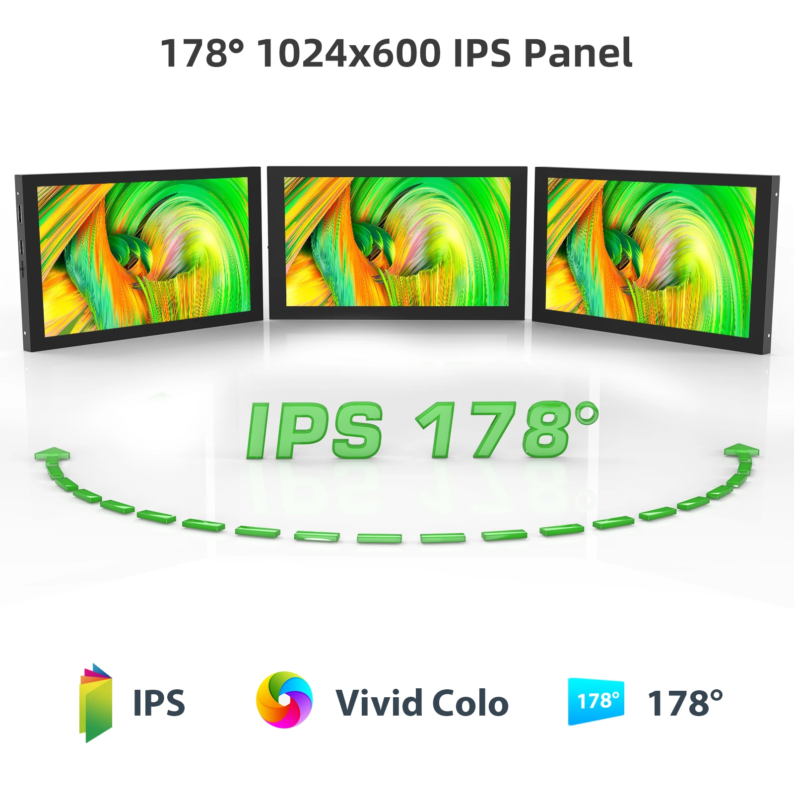 Raspberry pi Tela Polegadas 1024x600 Ips Mini Portátil Hdmi Monitor de Pontos Capacitivo Tela Sensível ao Toque para Banana pi Win7 10 11 Tela Toutch Screen Monitor Xbox Series x Monitor Portátil Monitor Gamer - Imagem 2