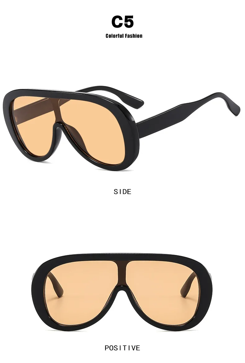 Y2K Große Rahmen Sonnenbrille Frauen Für Männer Luxus Marke Designer Vintage Sonnenbrille Beliebte Punk Übergroßen Shades UV400 – Detail 10