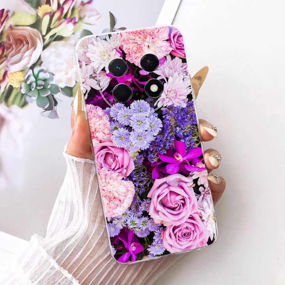 Cute Cat & Peacock Painted Soft Silicone Case - Enhanced Protective Cover