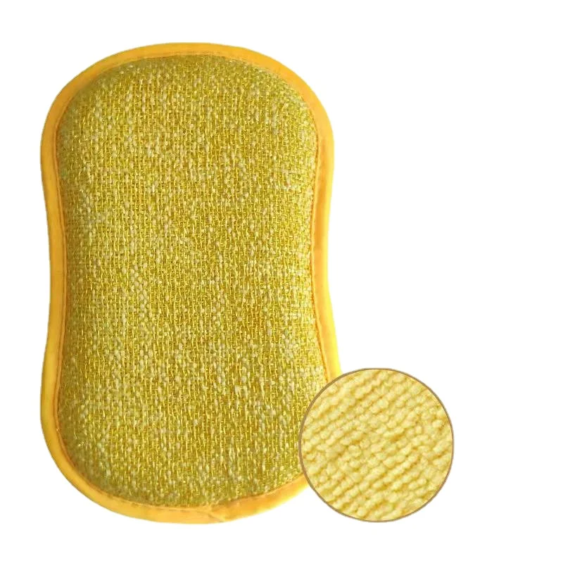 

2/5PCS Scrub Sponges for Dishes Non-Scratch Microfiber Sponge Non Stick Pot Cleaning Sponge Brush Kitchen Housework Tools New
