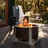 Smokeless FIrePit X Series 24, Corten Steel 27.5 inch Smokeless Fire Pit for Outside 62 Pounds Ideal for Families Compatible 1