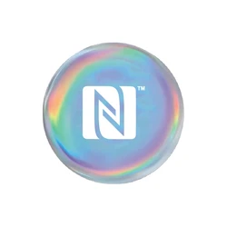 Laser Background Anti Metal NFC Ntag216 Epoxy Lable Sticker RFID Tag for all NFC enabled phones