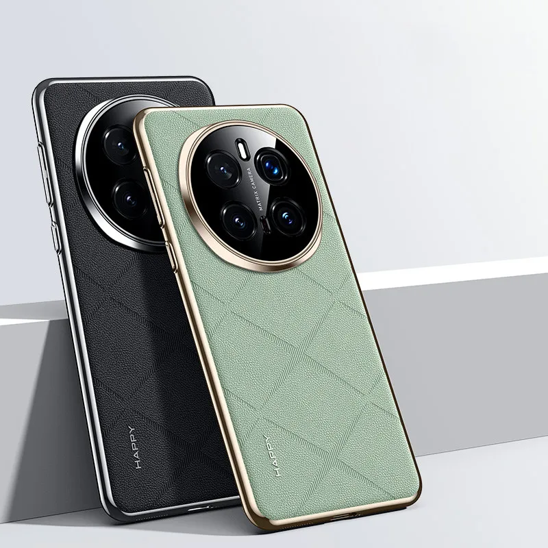High-Quality Leather Case with Electric Porcelain Paint Finish
