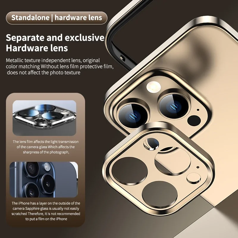 Enhanced Camera Protection Hybrid Silicone & Aluminum Metal Phone Case with Improved Heat Dissipation