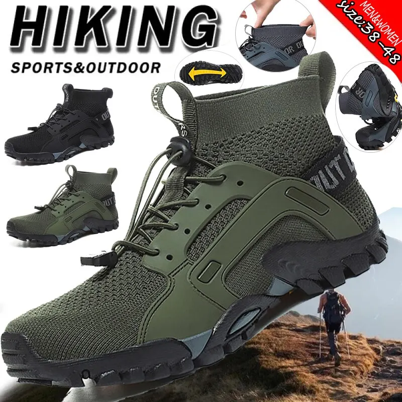 Durable Mens Hiking Boots | Non-Slip Traction   Wear-Resistant | Footwear for Trailblazers