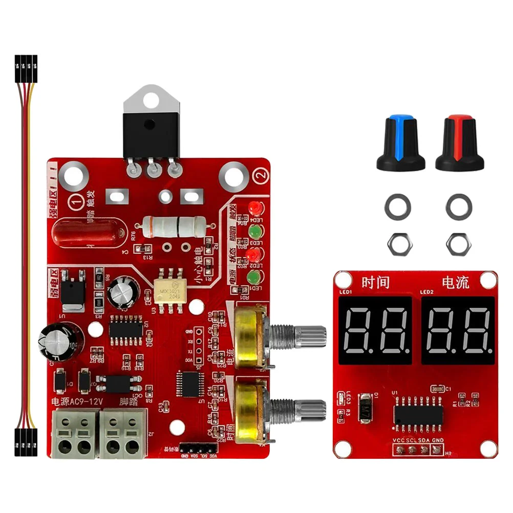 

Adjustable Spot Welding Controller Welder Board PCB Circuit DIY Equipment Panel Time Current Machine 40A 100A Digital Display