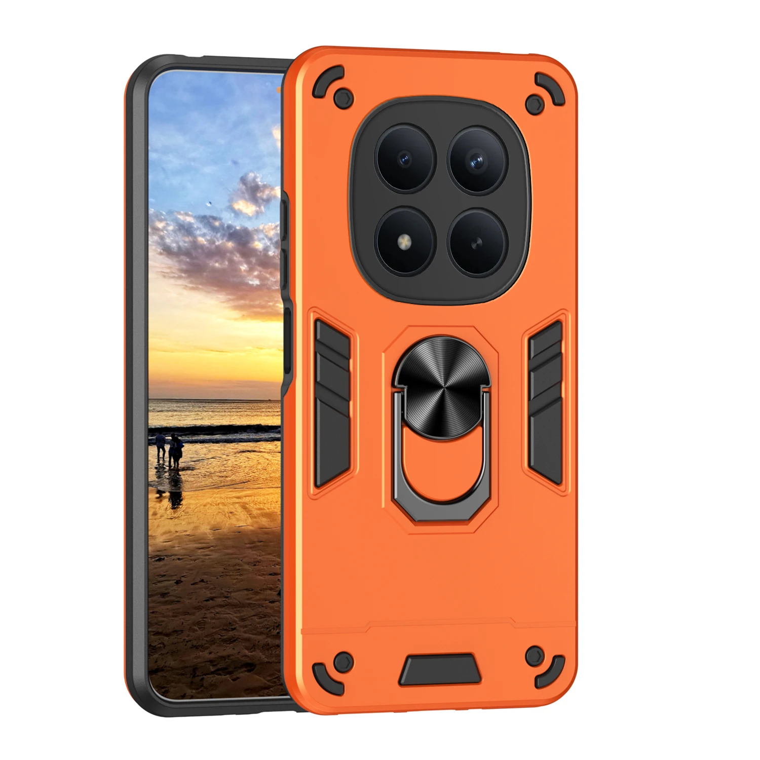 Rugged Shockproof Protective Case with Ring Stand Holder