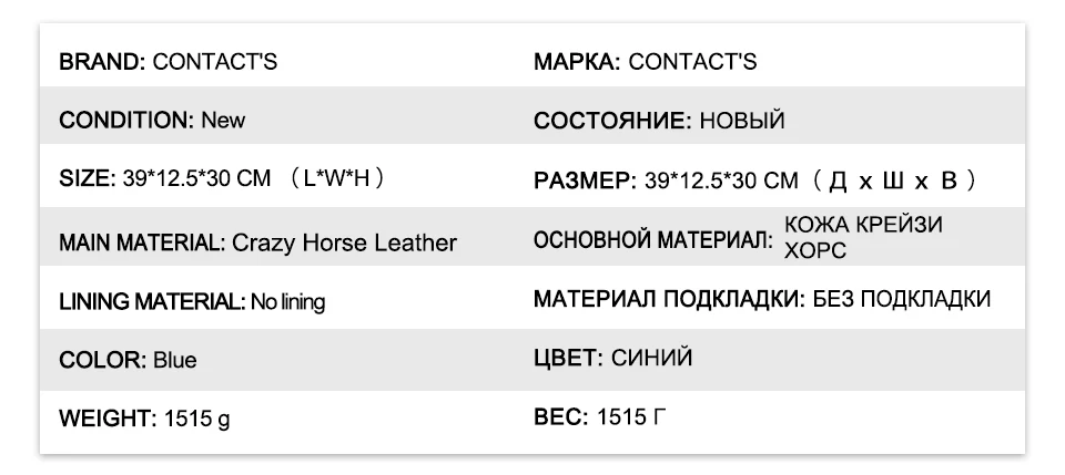 CONTACT'S Business Männer Aktentasche Crazy Horse Leder Schulter Messenger Taschen Luxus Marke Latop Tasche für 15,6 inch Tote Handtaschen – Detail 17