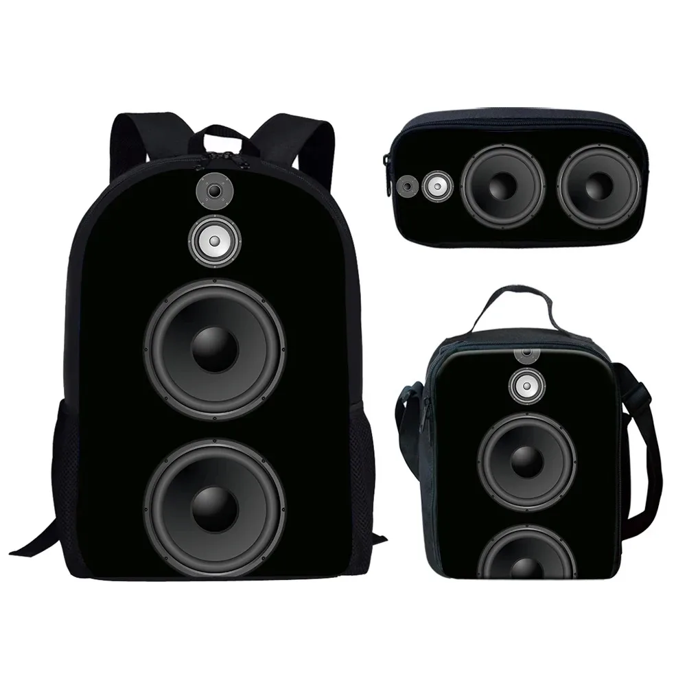Harajuku Popular Audio Speaker Pattern Backpack, Student School Backpacks, Laptop Backpack, Lunch Bag, Pencil Case, 3D Print,