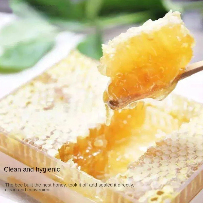 Complete Combhoney Cassette Kit, 1 Plastic Frame with 6 Clear Transparent Cassette Boxes, Clear Comb Honey Storage