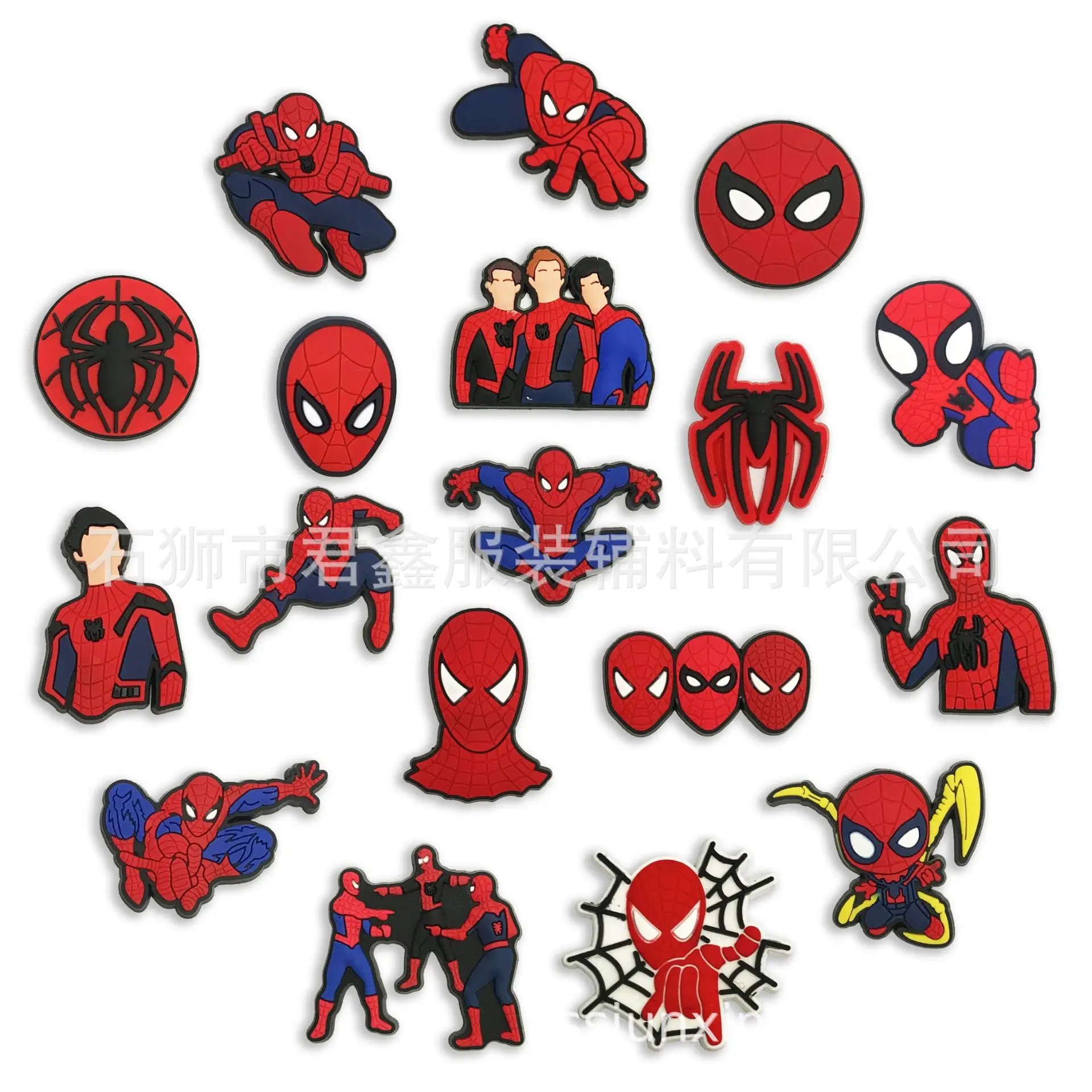 1pcs Marvel's Spider-Man series Croc Charms Designer for Shoe Charms Croc  Accessories for Classic Clog Kids Gift Hot Sale