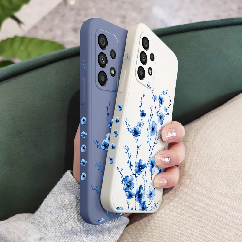 Blue Flame Flower Phone Case - Stylish Protective Cover