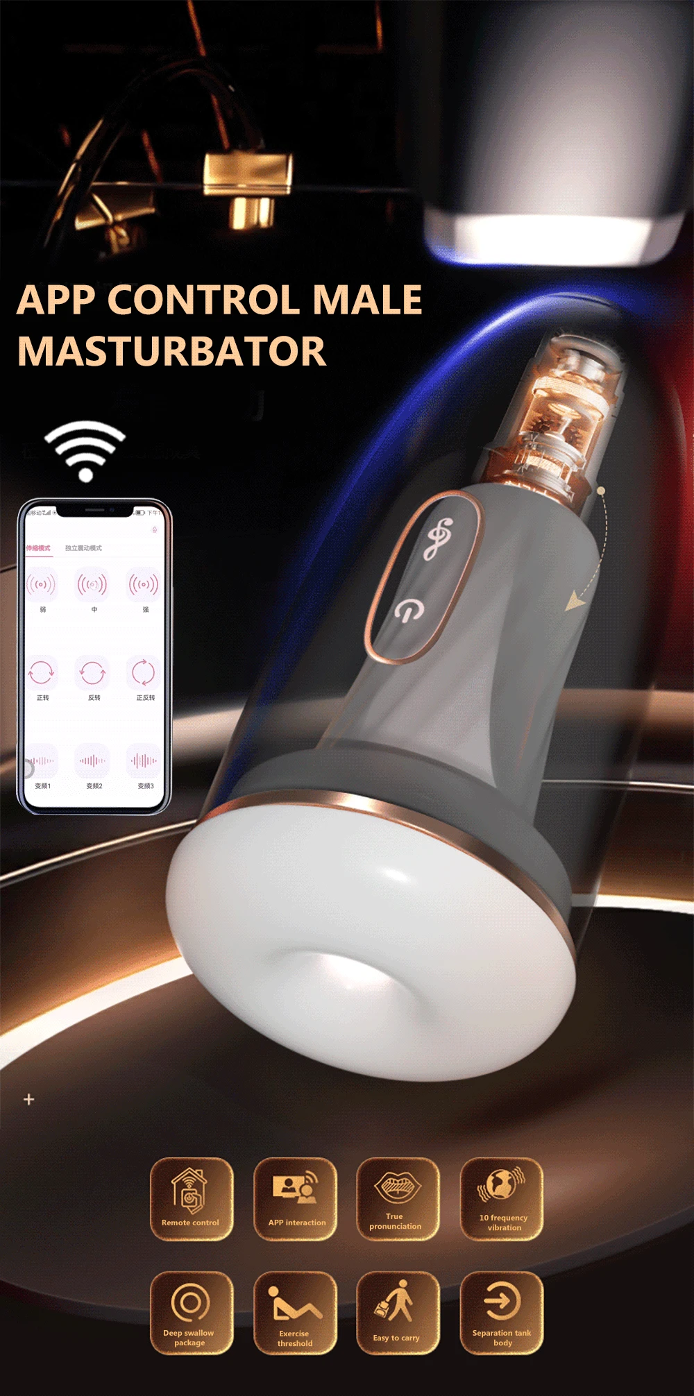 App Control Leistungsstarker Vibrator Männlicher Masturbator Cup Bluetooth Automatisches Saugen Blowjob Pussy Sexspielzeug für Männer S_voghion.com