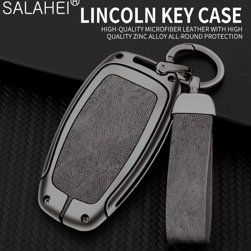 

Zinc Alloy Leather Car Smart Key Case For Lincoln Continental MKC MKZ MKX Navigator Z Nautilus Aviator Corsair 2022 Accessories
