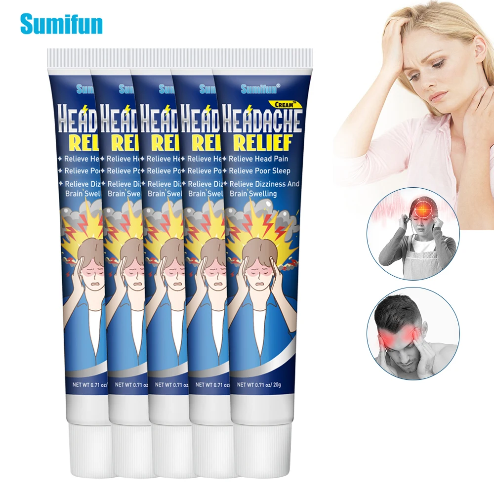

1/5/10Pcs Headache Relief Cream Soothing Pain Dizziness Migraine Treatment Relax Nerve Refreshing Medical Health Care Ointment