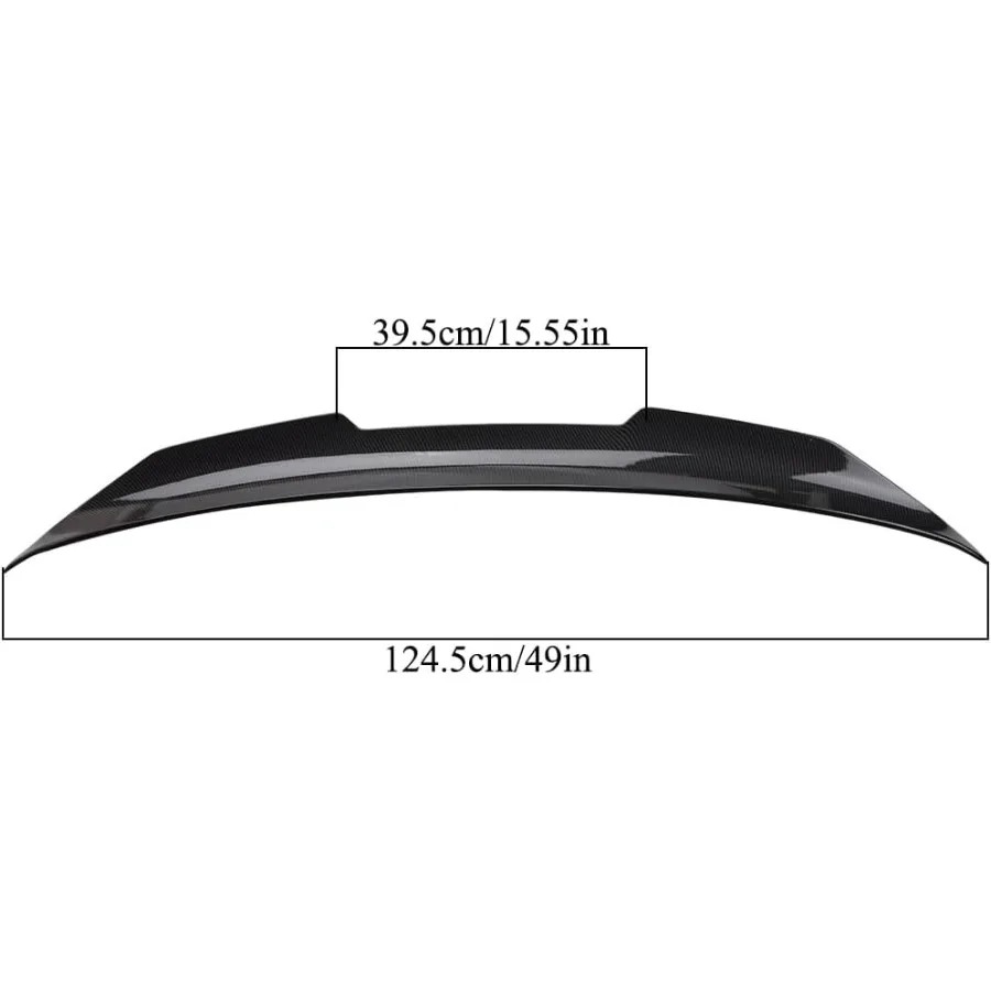 Rear Trunk Spoiler PSM Style Fit for 20102015 Infiniti G25 G35 G37 4 Door Sedan Carbon Fiber Black Rear Wing Lip for Enhanced A