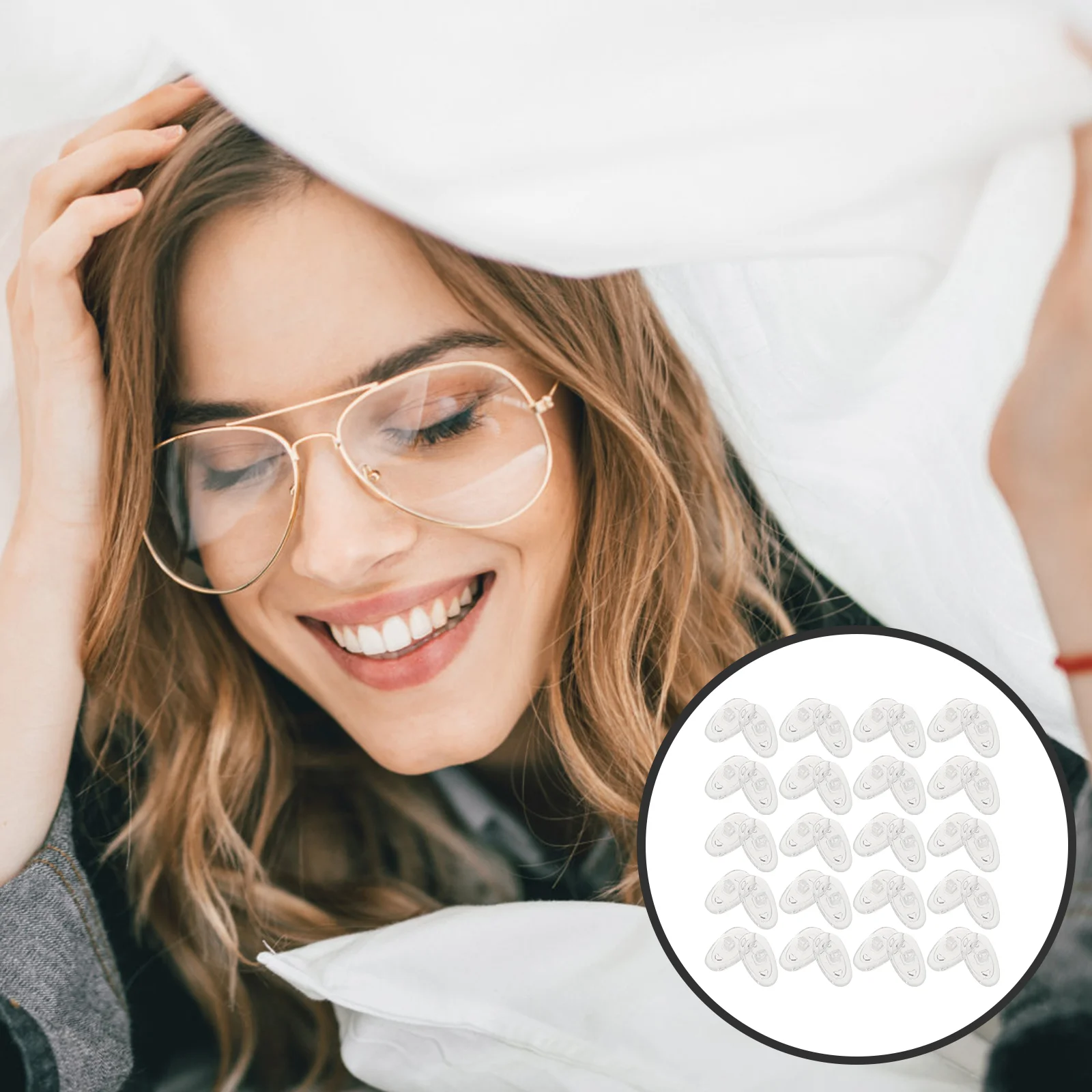 

50 Pcs Glasses Nose Pads Patch Sunglasses Anti-slipping White Frame Cushion Supplies