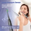 SEAGO Electric Toothbrush with 8 Soft Bristle Heads for Adults, Pressure Sensor, 5 Modes with 2 Minutes Build in Smart Timer 3
