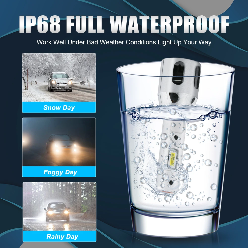 NLpearl H1 H3 Led Car Led Headlight Bulb 20000Lm Csp 3570 6500K 3000K 80W for Auto Fog Light Headlamp Canbus 12V Car Accesorrie