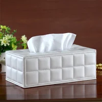 Leather Tissue Box High Quality Car Tissue Paper Dispenser Tissue Storage Container Anti-moisture Household Tissue Storage Box 1