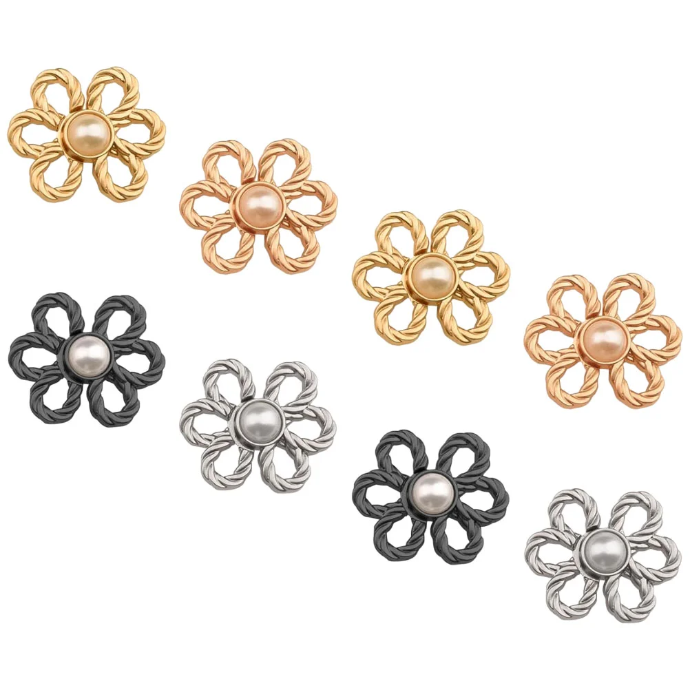 

8Pcs Pant Waist Tightener Jeans Button Replacement Waist Extender Button for Pants Flower Pants Button