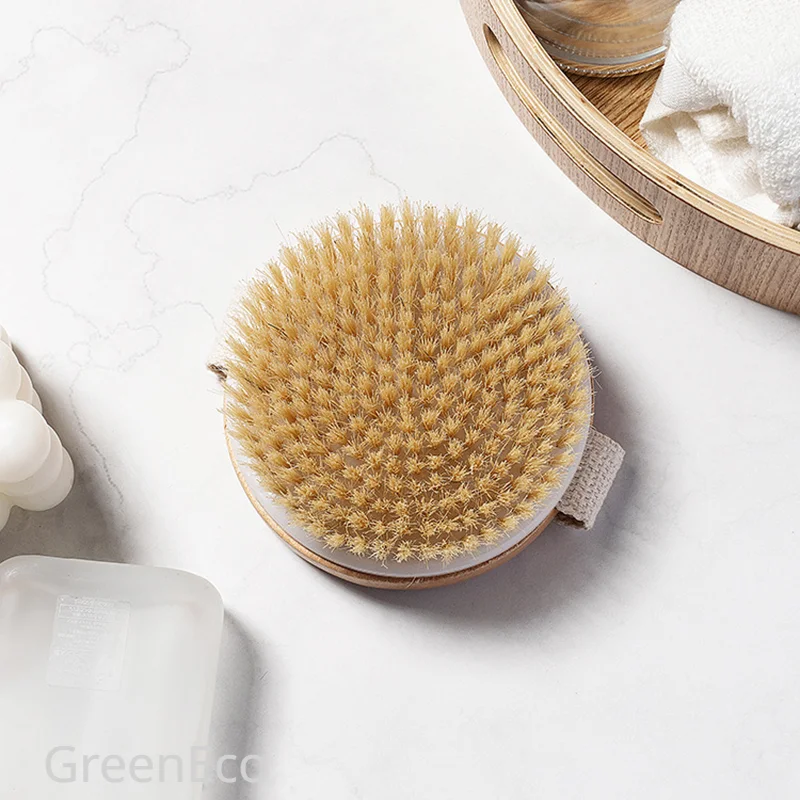 1 Pc Wet Dry Skin Body Natural Bristle Brush Soft SPA Brush Bath Massager