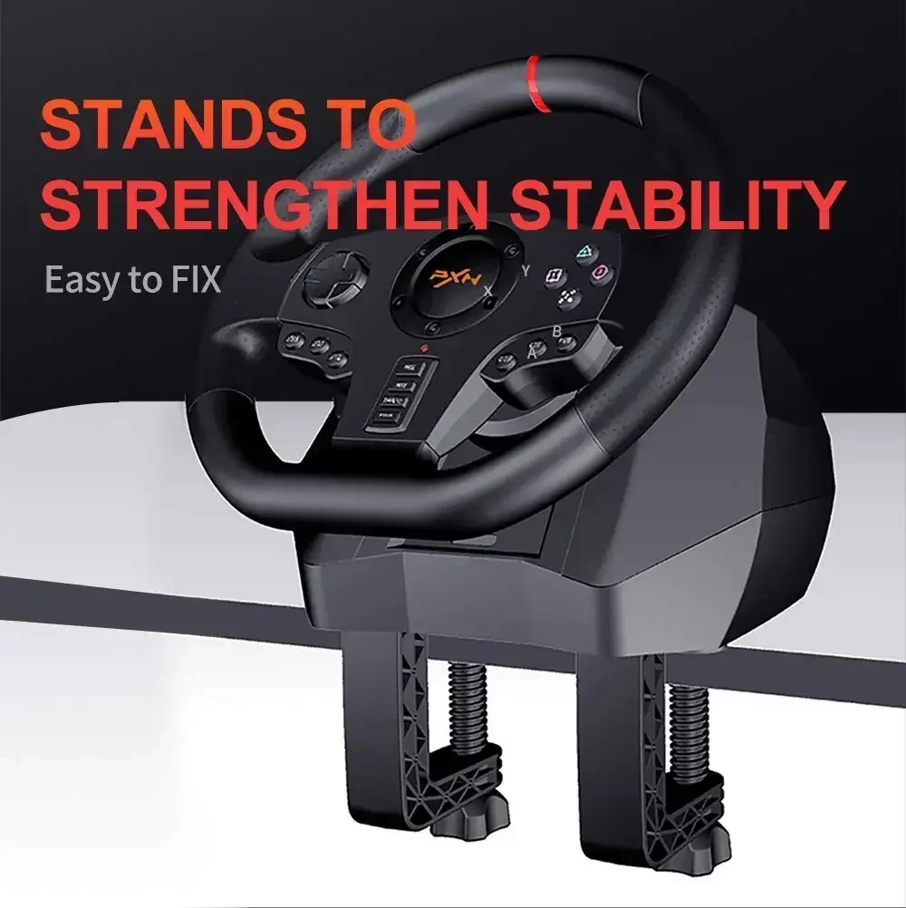 PXN V900 게임용 스티어링 휠 레이싱 휠, Simracing 6 in 1, PS4, PS3, Xbox one, Xbox 시리즈 S & X, 닌텐도 스위치 윈도우 PC 선물