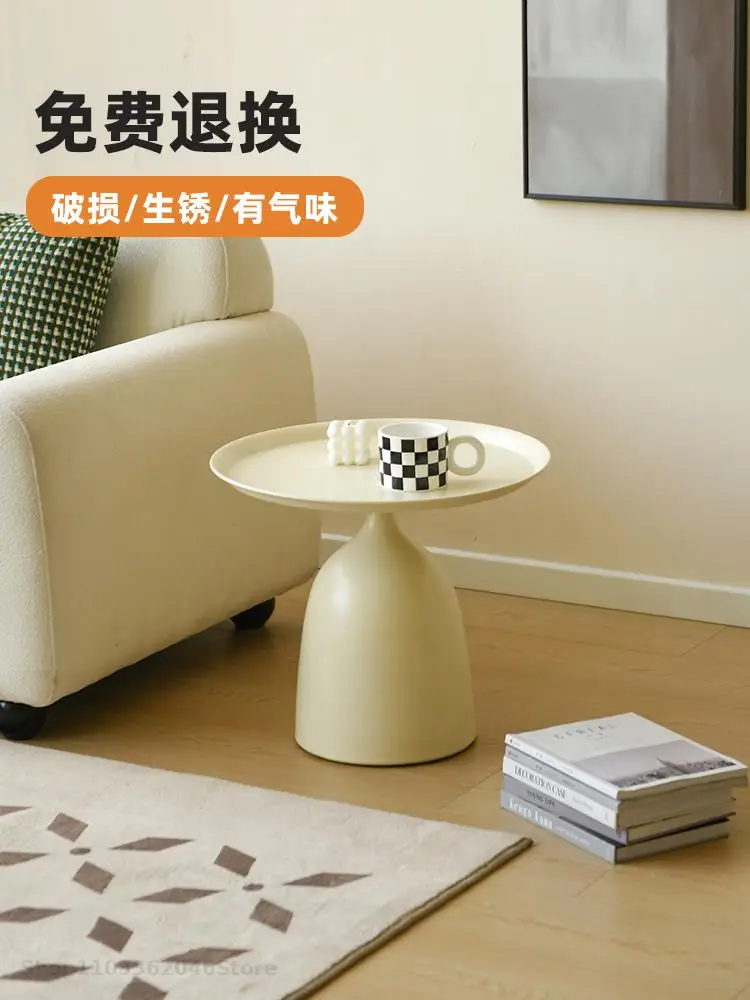 Ins Simple Sofa Side Table Balcony Mini Coffee Table Side Round Small Internet Celebrity Milk Tea Shop Small Round
