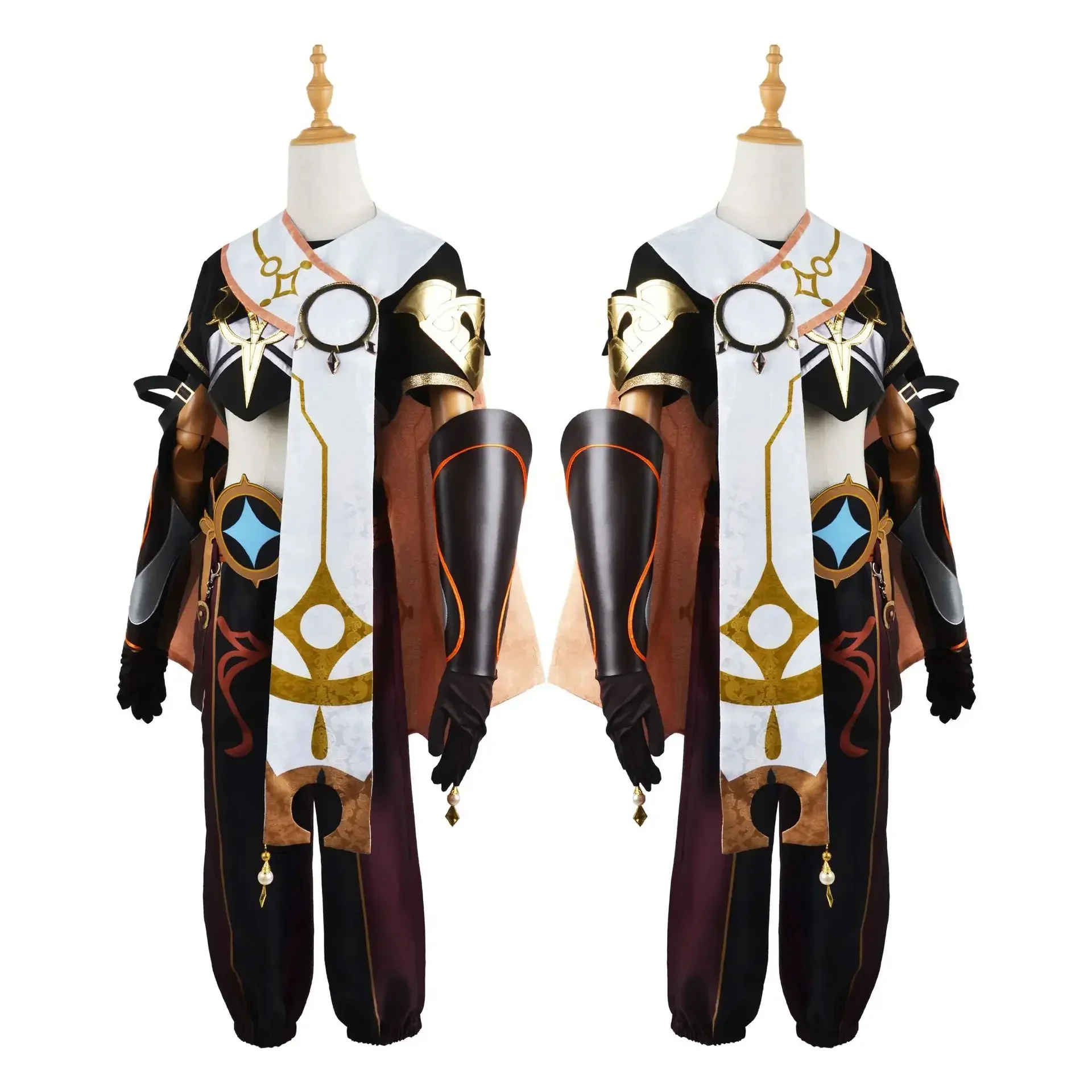 

Game Genshin Impact Kong Cosplay Costume Sora Kong Cosplay Traveler Aether Halloween Party Outfit Wig Shoes Full Sets