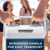 Refroidisseur et réchauffeur électrique avec poignée, réfrigérateur thermoélectrique Portable de 24 L pour véhicules et camions, cordon d'alimentation domestique 110V AC 6