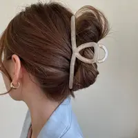1/3/5pcs Metal grab clip, women's hair clip, large shark clip, large hair volume, fashionable temperament, hair clip headband - Image 3