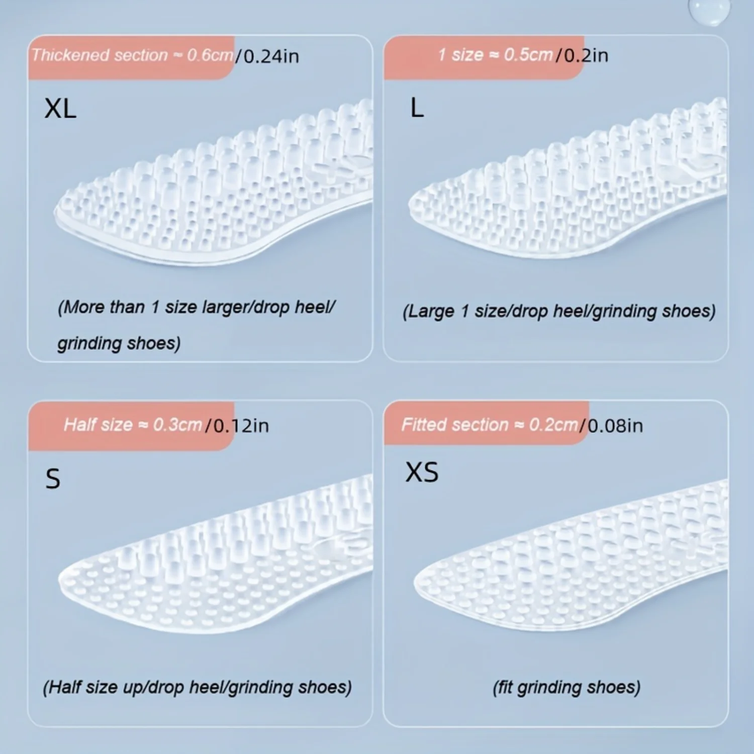 4pcs Anti-Slip Silicone Heel Protectors-Heel Grips for Women Men, Prevent Blisters & Improve Shoe Comfort