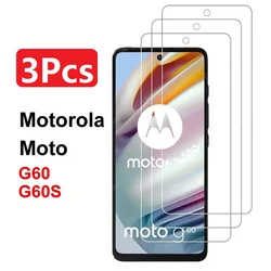 Premium Tempered Glass Screen Protector Set - Pack of 3 - Tempered Glass (For Moto G60S)