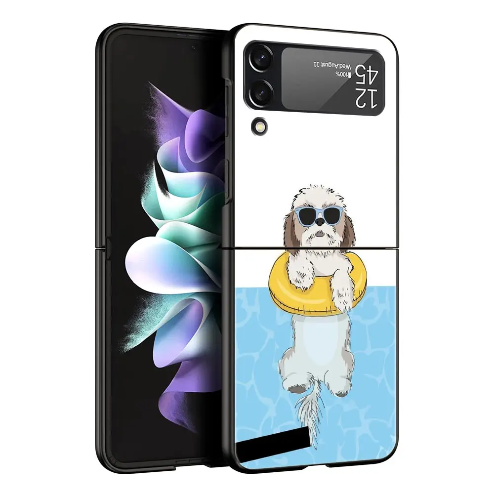 Shih Tzu Painting Cute Animal Phone Case - Folding PC Hard Cover