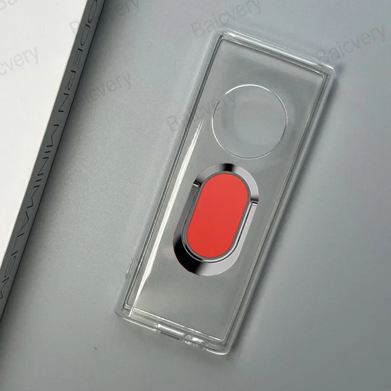 Transparent Clear Black Protective Phone Case with Magnetic Bracket