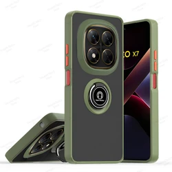 Magnetic Ring Holder Matte Armor Phone Case - POCO F7 Pro 5G (Mint Green)